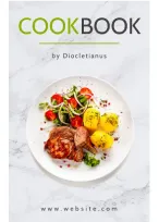 Cookbook cover by Dicetesans featuring vibrant food photography and elegant typography.